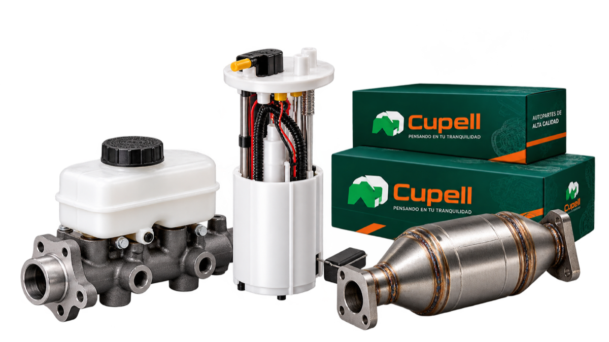 Bombas de freno, bombas de gasolina y catalizadores con sus cajas – CUPELL